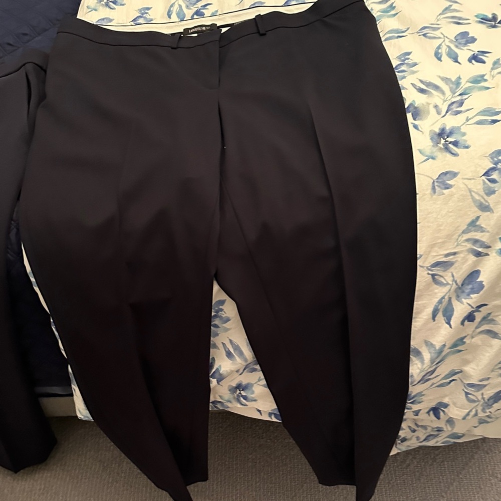 Lafayette 148 New York Black Straight Leg Pants